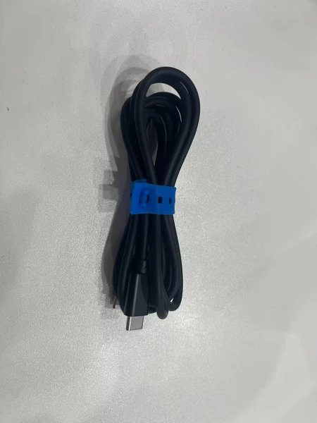 Olight Black Ostation X AA USB-C Charging Cable Coiled with Blue Silicone Strap for Power Supply and Device Connection