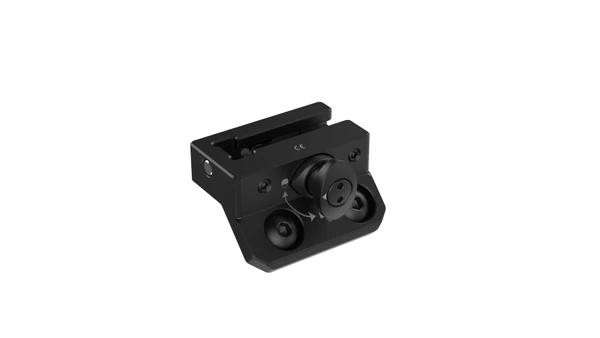 Black quick release adapter mount with locking knob for camera gimbal accessories