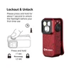 Olight Red OCLIP PRO portable clip light front view with textured finish and lockout function for everyday carry.