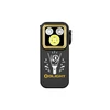 Olight Black Oclip Pro with Gold Bezel and 3 LED Light Sources for Everyday Carry and Illumination