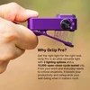 Olight Purple Oclip Pro versatile clip light, side view held in hand, with 3 lighting options for work and daily use.