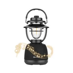 Olantern Music  2-in-1 Camping Light & Bluetooth Speaker Black front view