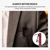 Olight Red Open 3 Penlight Secured in Suit Pocket showing Spring-loaded Clip for Business EDC Use