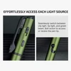 Olight Green Open 3 Penlight with side switch and bolt action for light modes and pen tip access.