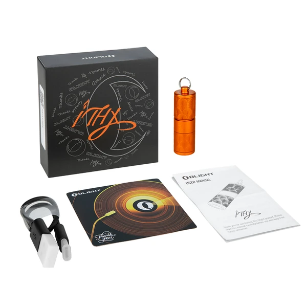 Olight iTHX (シルバー＆オレンジ)他オーライトアイテム等5個セット Olight iTHX (シルバー＆オレンジ)他オーライトアイテム等5個セット