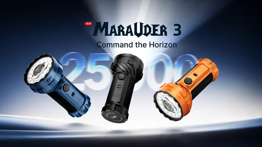 Olight Marauder 3 UK Review: The Ultimate High Lumen Flood and Throw Searchlight