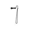 Black metal gutter clip hanger hook isolated on a white background