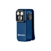 Olight Blue Oclip Pro Multipurpose Flashlight Front View with Clip, Adjustable Light Modes for Everyday Carry