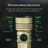 Olight Khaki Seeker Ultra Flashlight Close Up of Metal Rotary Switch with Brightness and Battery Indicators for Outdoor Use