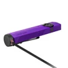 Olight Purple ArkPro Flat Flashlight Side View with Magnetic Charging Cable for EDC and Everyday Carry Use