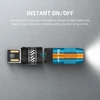 Olight Blue and Orange Imini 2 Keychain Flashlight Disassembled for Instant On/Off Feature, Everyday Carry