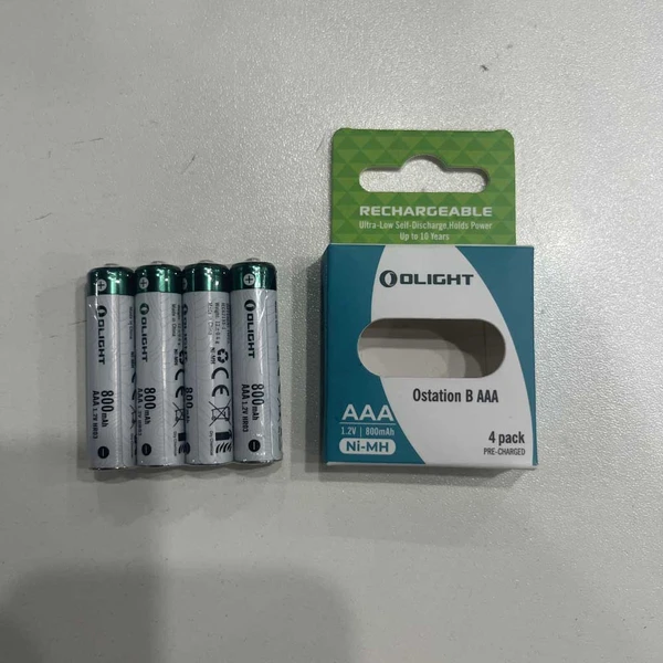 Olight Ostation B AAA rechargeable Ni-MH batteries 4-pack with packaging box