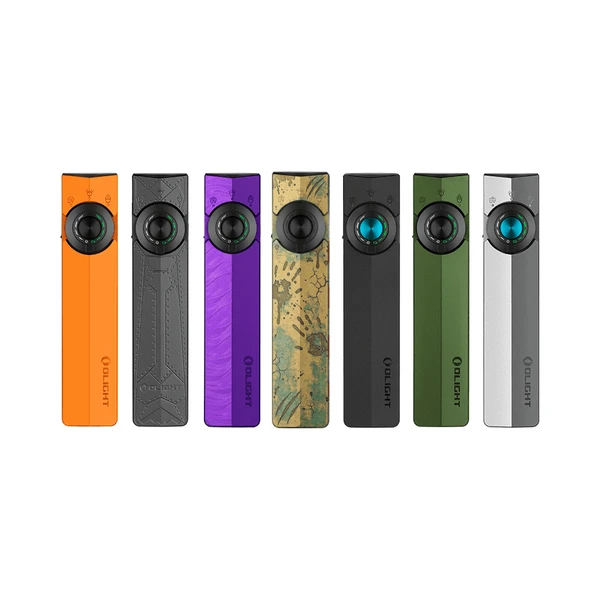 Olight Green Arkfeld Pro UV flashlight with blood splatter design for Halloween or themed events.