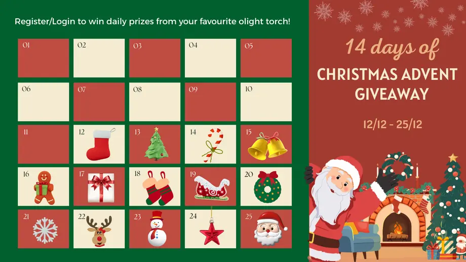 Olight's Magical Christmas Countdown: Unwrap a New Prize Every Day!