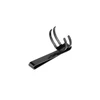 Black glossy golf ball visor clip holder isolated on a white background