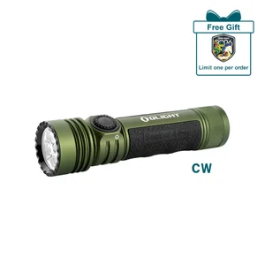 Olight Green Seeker 4 Pro Flashlight with textured grip for powerful outdoor illumination and everyday carry.