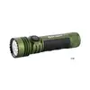 Olight OD Green Seeker 4 Pro Flashlight Side View with Textured Grip and Rotary Knob for Brightness Control and Outdoor Lighting