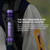 Olight Purple Seeker 4 Pro Flashlight in Versatile Holster with Charging and Carrying Options