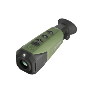 Topdon green handheld thermal imaging monocular with lens and control buttons on white background