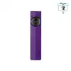 Purple Olight Arkfeld Pro flat flashlight with laser UV LED light and rotary switch on white background
