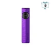 Olight Purple ArkPro Flat EDC Flashlight Front View with Laser UV and LED Selector for Daily Carry and Inspection