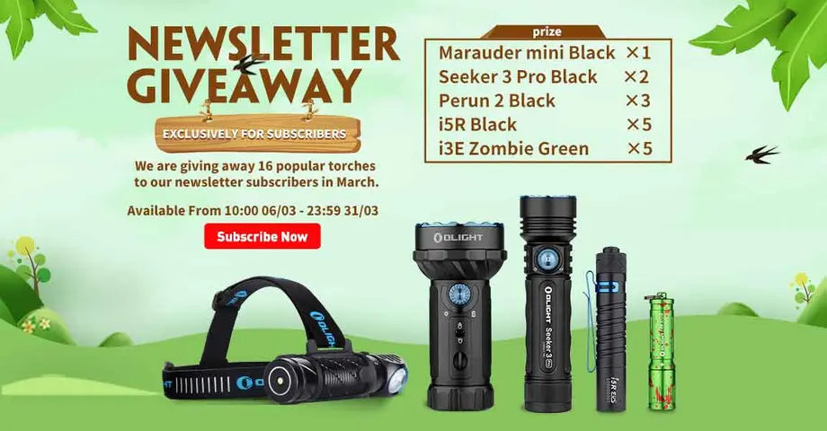 Newsletter Giveaway in March (Exclusively for Subscribers)