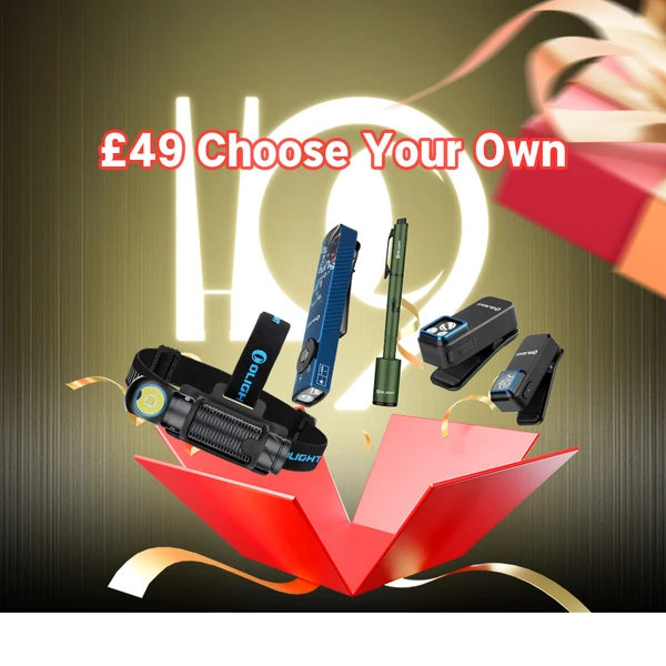 Olight Arkfeld Pro Blue Flashlight and Oclip Pro Black Clip Lights with other products for £49 offer